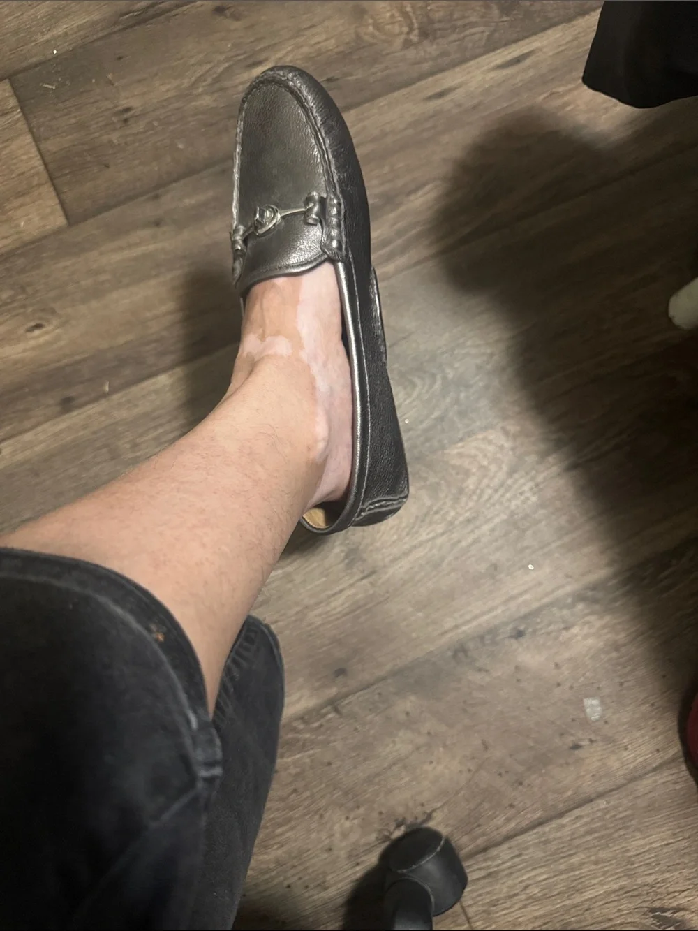 Coach Black Leather Loafers with Signature Bit